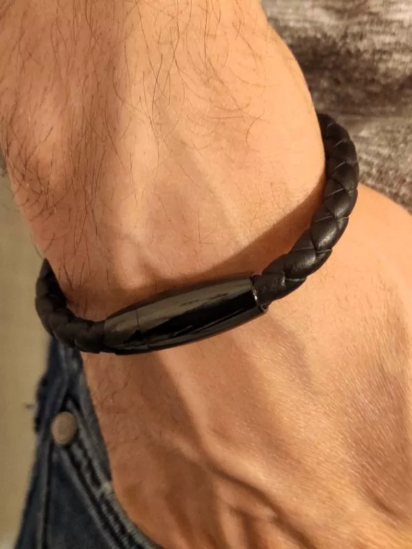 Cuir tressé - Bracelet homme – Image 6